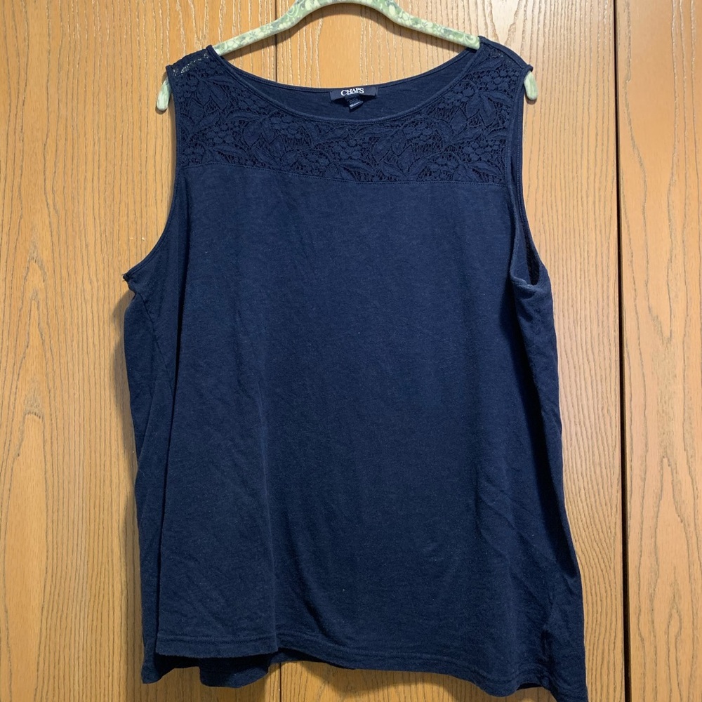 Navy Blue Chaps Tank Top